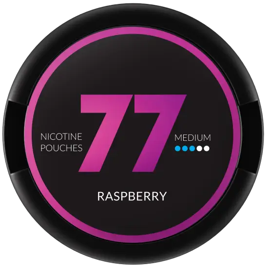 77 Raspberry Medium by 77 Pouches - Extra Strong