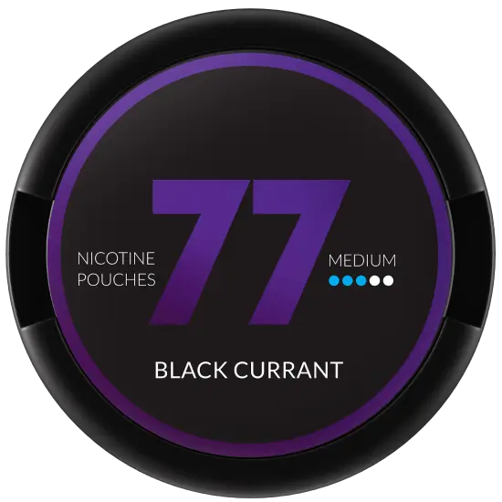 77 Black Currant Medium by 77 Pouches - Extra Strong