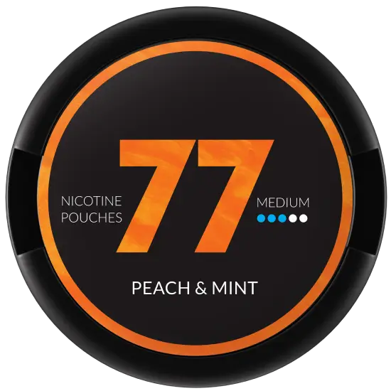 77 Peach Mint Medium by 77 Pouches - Extra Strong