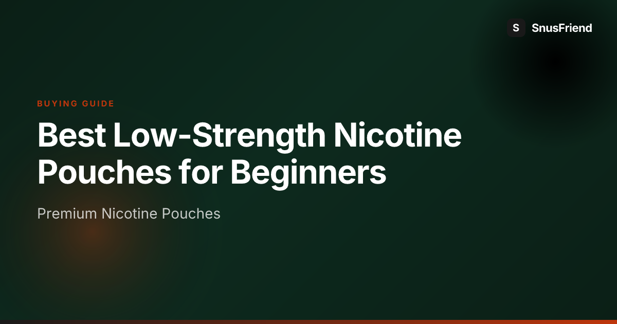 Best Low-Strength Nicotine Pouches for Beginners hero image