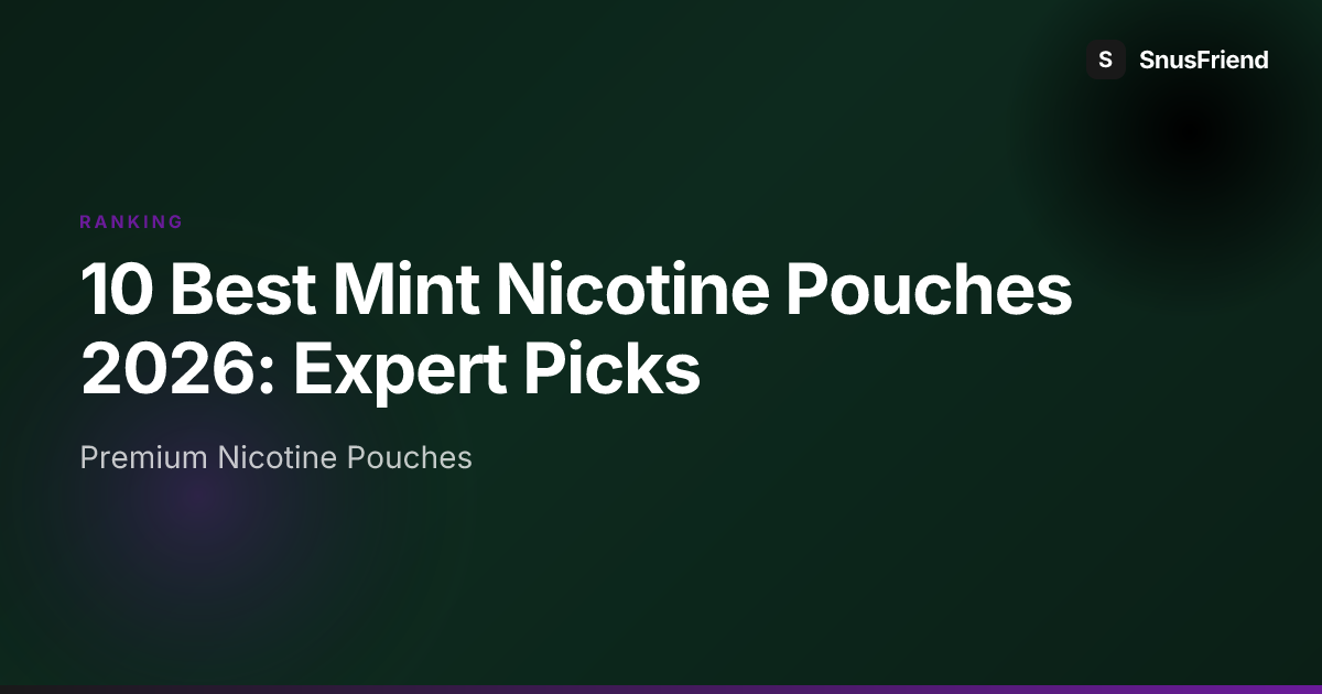 10 Best Mint Nicotine Pouches 2026: Expert Picks hero image