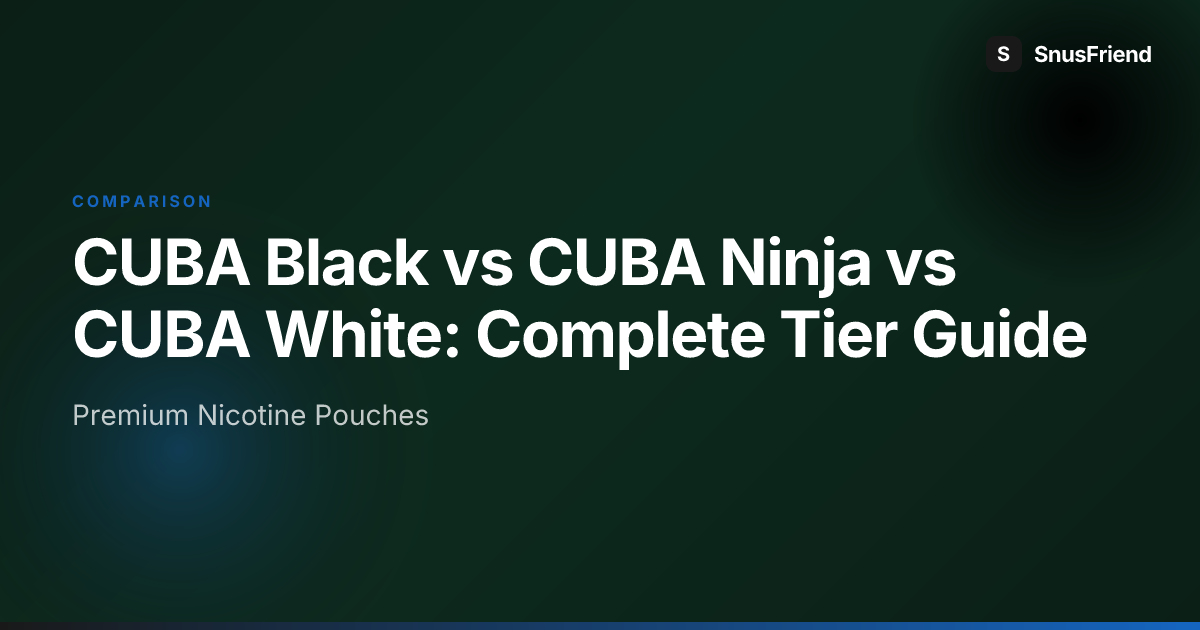 CUBA Black vs CUBA Ninja vs CUBA White: Complete Tier Guide hero image