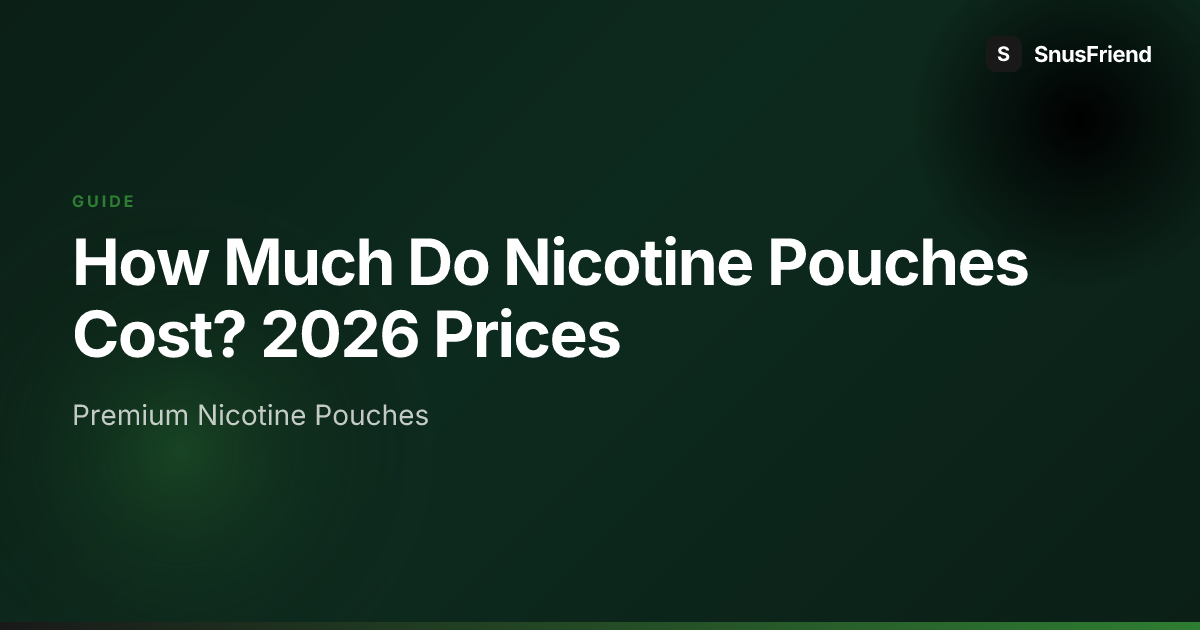 How Much Do Nicotine Pouches Cost? 2026 Price Guide (Real Data) preview image
