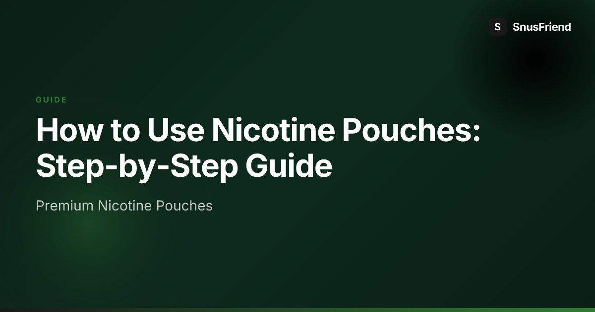 How to Use Nicotine Pouches: A Complete Guide preview image