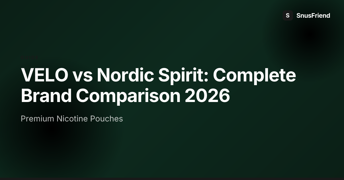 VELO vs Nordic Spirit: Complete Brand Comparison 2026 hero image